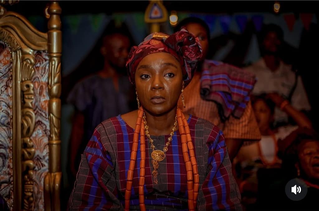 Nigerian actress Chioma Chukwuka in a scene from the movie "Seven Doors".