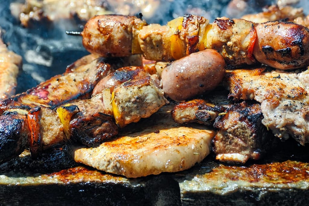 Grilled spicy meat