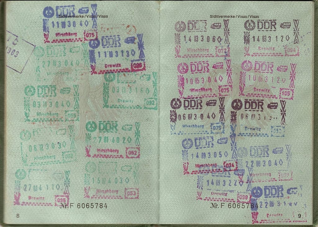A Nigerian Passport Page with Several Visa stamps