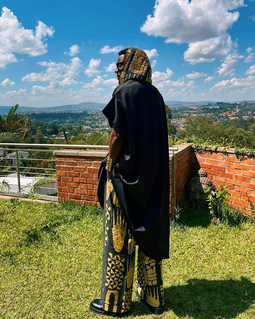 Ebuka in a fashionable outfit enjoying beautiful views