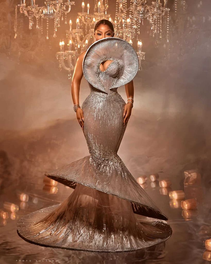 Toke Makinwa in Veekee James Wearable Art