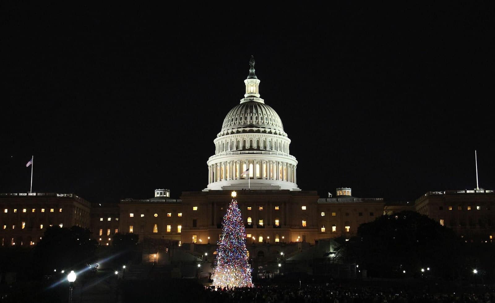 The Capitol in Washington DC at night