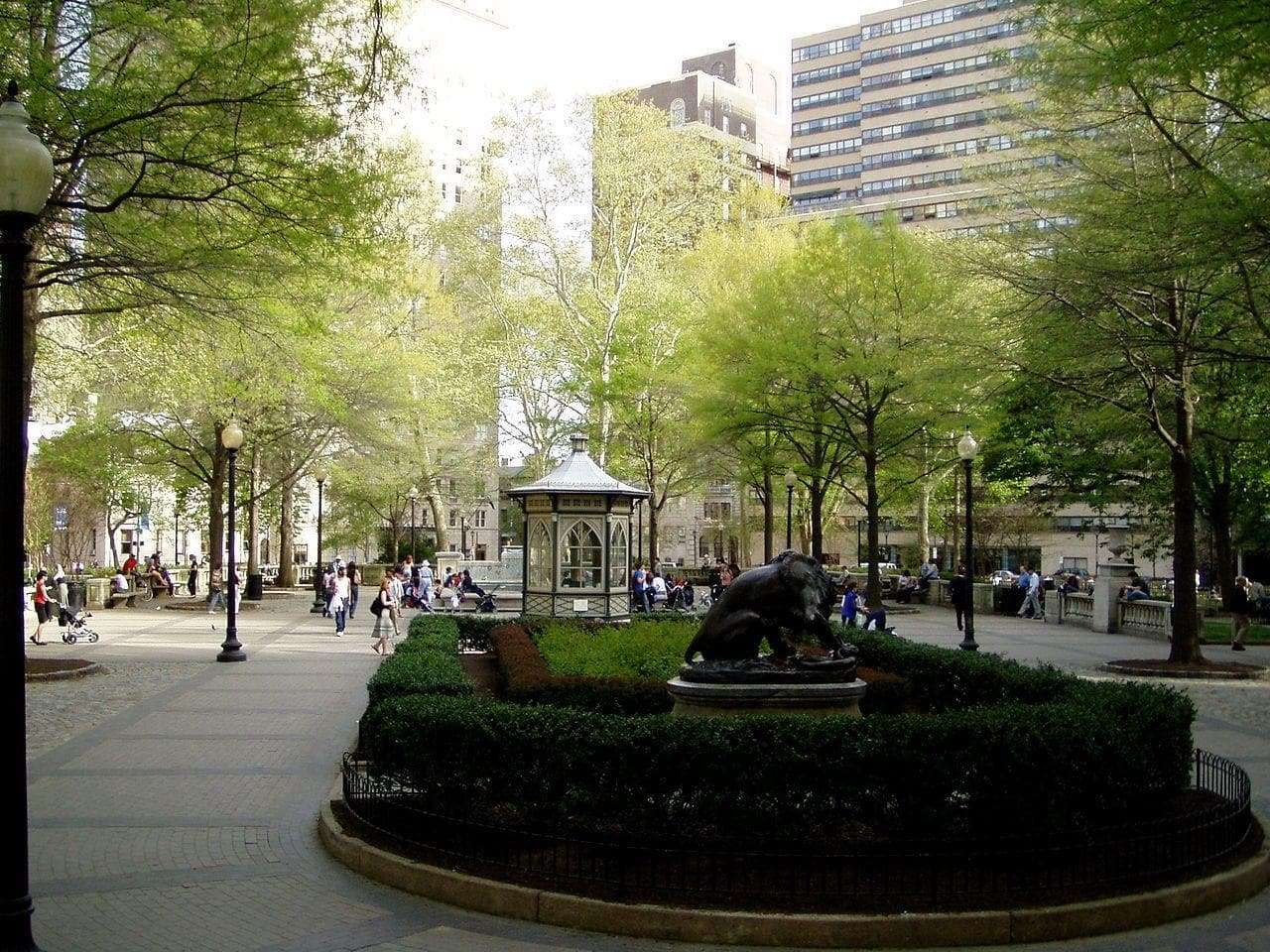 A Springtime Scene In The Center Of Rittenhouse Square, Philadelphia, USA, Near one of the hotels listed by Historic Hotels Of America
