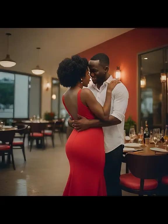 An ai generated image of a couple enjoying a romantic night at one of Abuja’s best restaurants