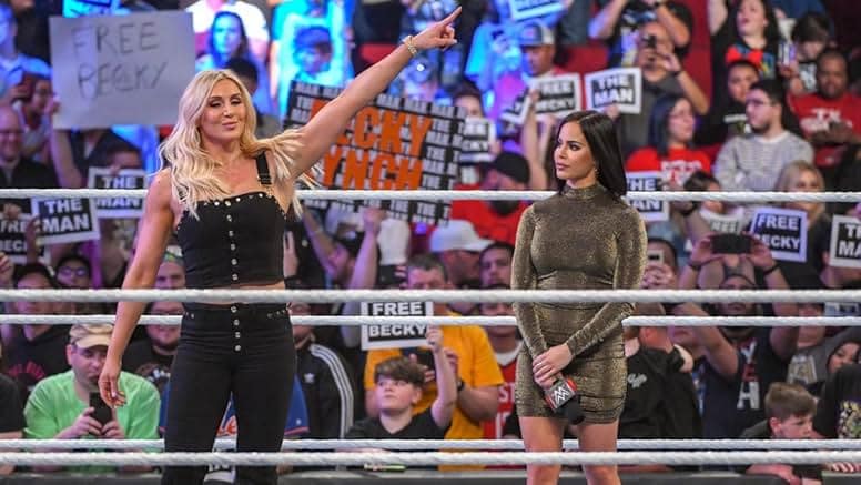 Charlotte Flair cutting a Promo in WWE Raw