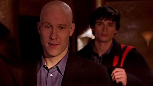 Michael Rosenbaum (left, as Lex Luthor) and Tom Welling (right, as Clark Kent)